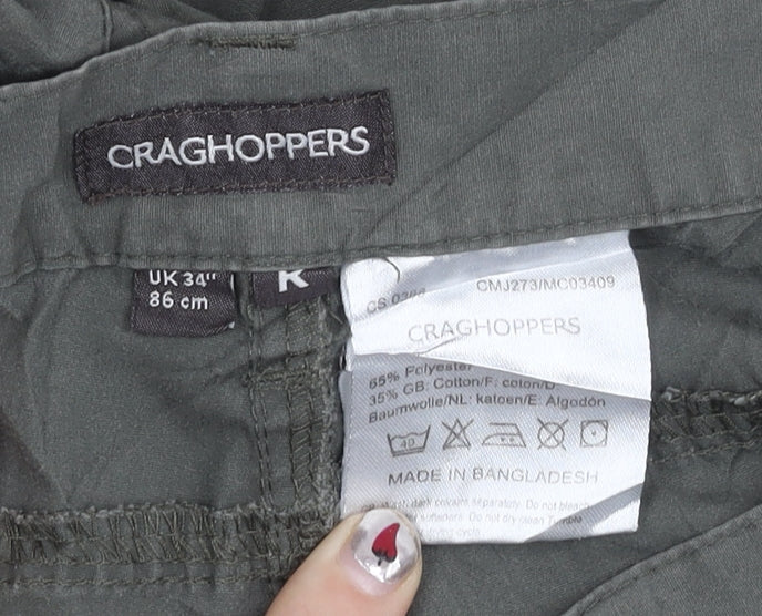 Craghoppers Men’s Green Cargo Trousers 34W Regular Outdoor Pants