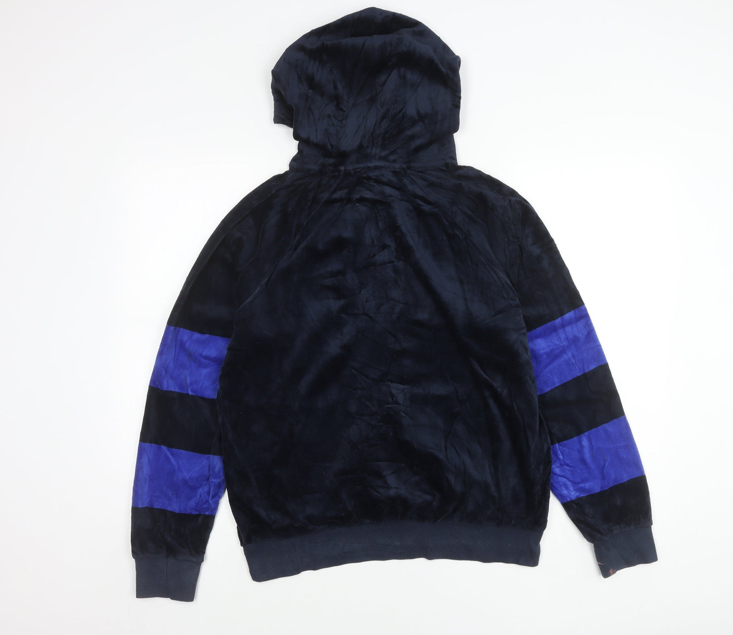 Juicy Couture Womens Blue Velour Full Zip Hoodie Jacket L