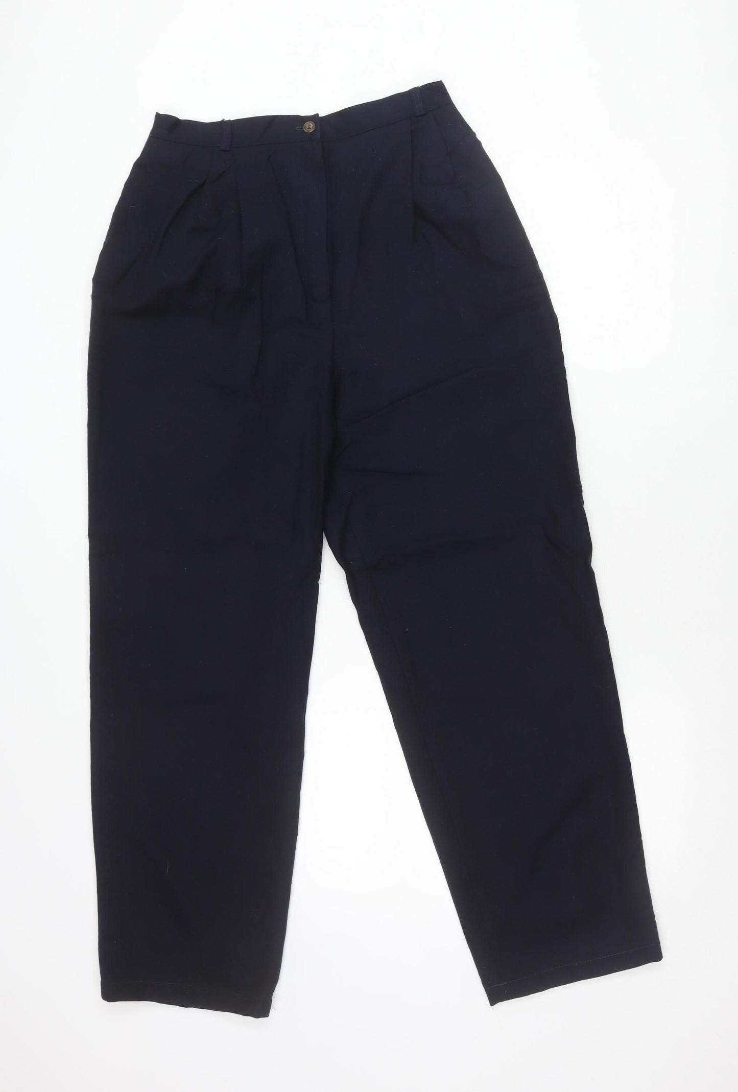 Harvé Benard Men’s Black Pleated Dress Trousers S Straight Leg