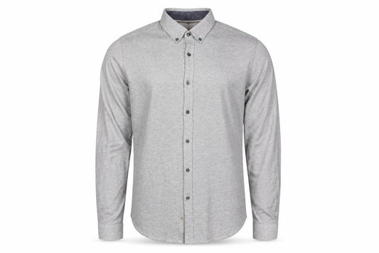 Zara Man Mens Grey Slim Fit Long Sleeve Polo Shirt Size L Cotton