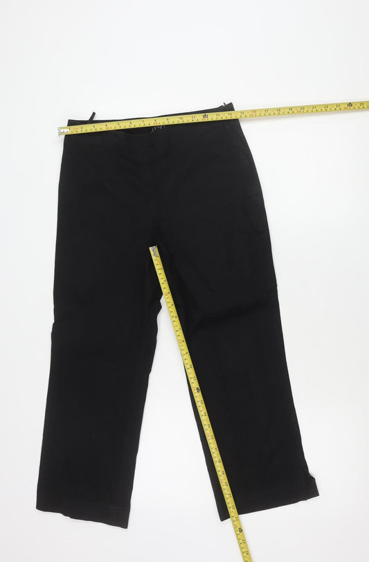GAP Womens Black Size 10 Straight Chino Cotton Stretch Trousers