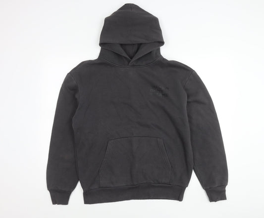 New Balance Mens Black Pullover Hoodie Size M Long Sleeve Graphic