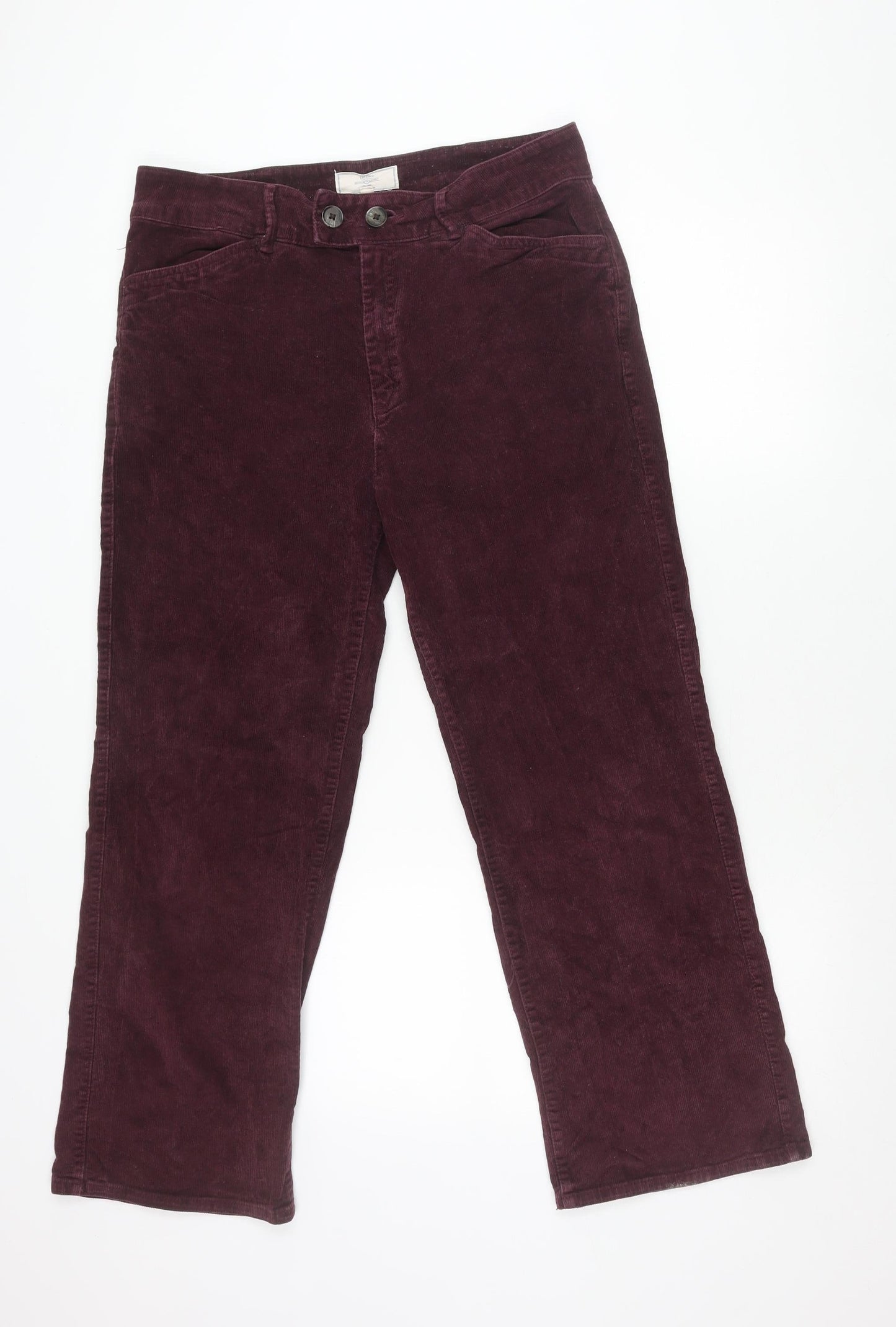 Fat Face Womens Purple Corduroy Chino Trousers Size 14 Regular