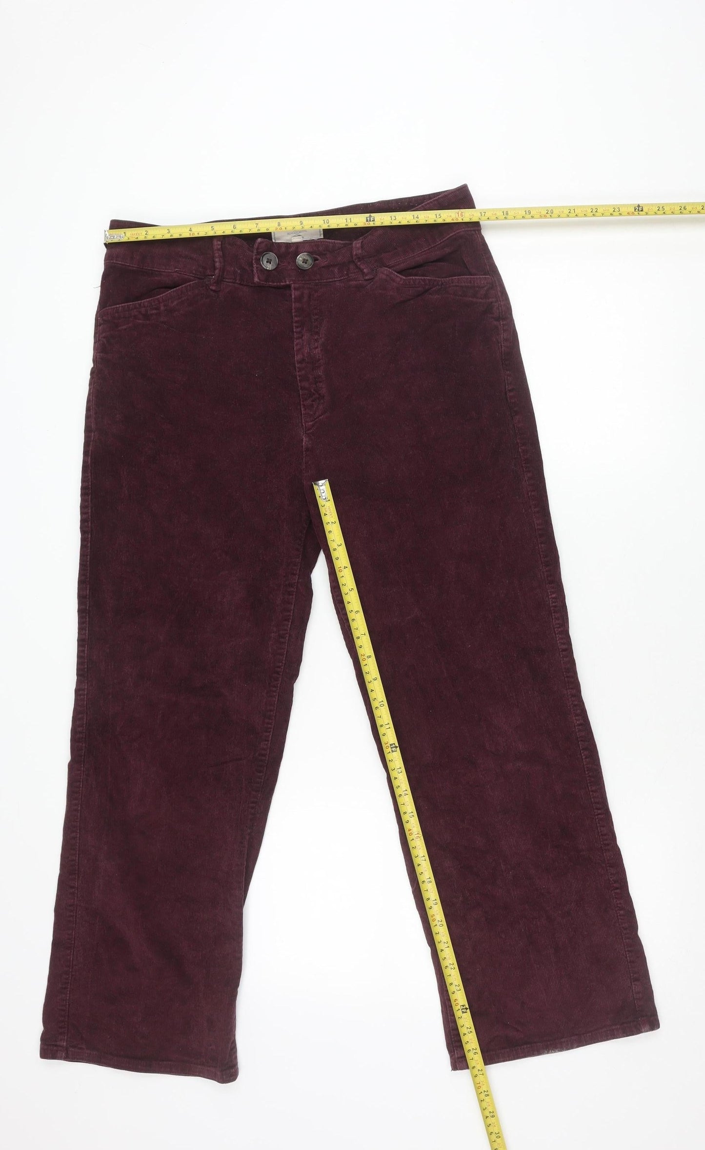 Fat Face Womens Purple Corduroy Chino Trousers Size 14 Regular