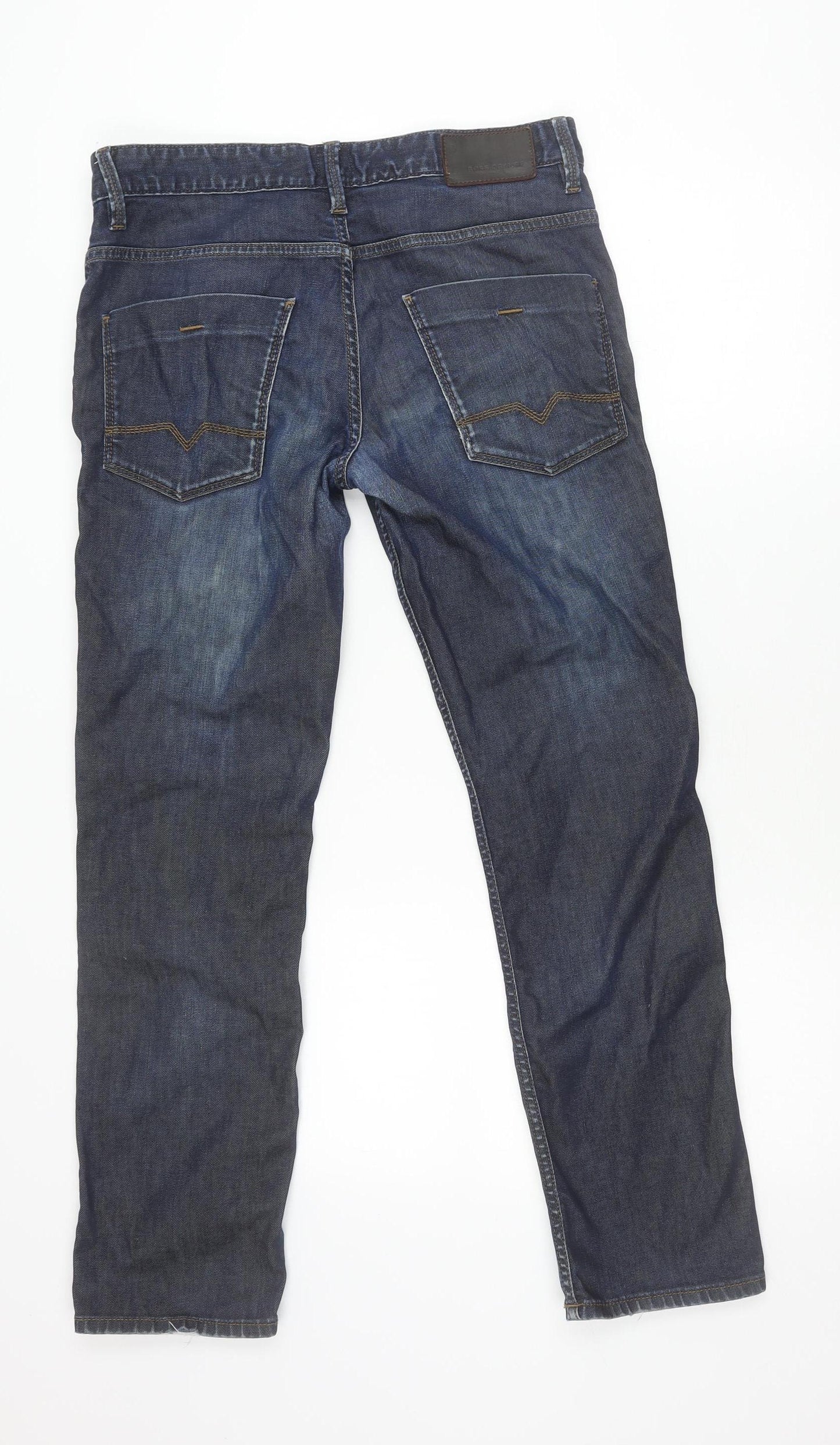 Hugo Boss Men's Blue Straight Leg Jeans Size 32W 30L Denim
