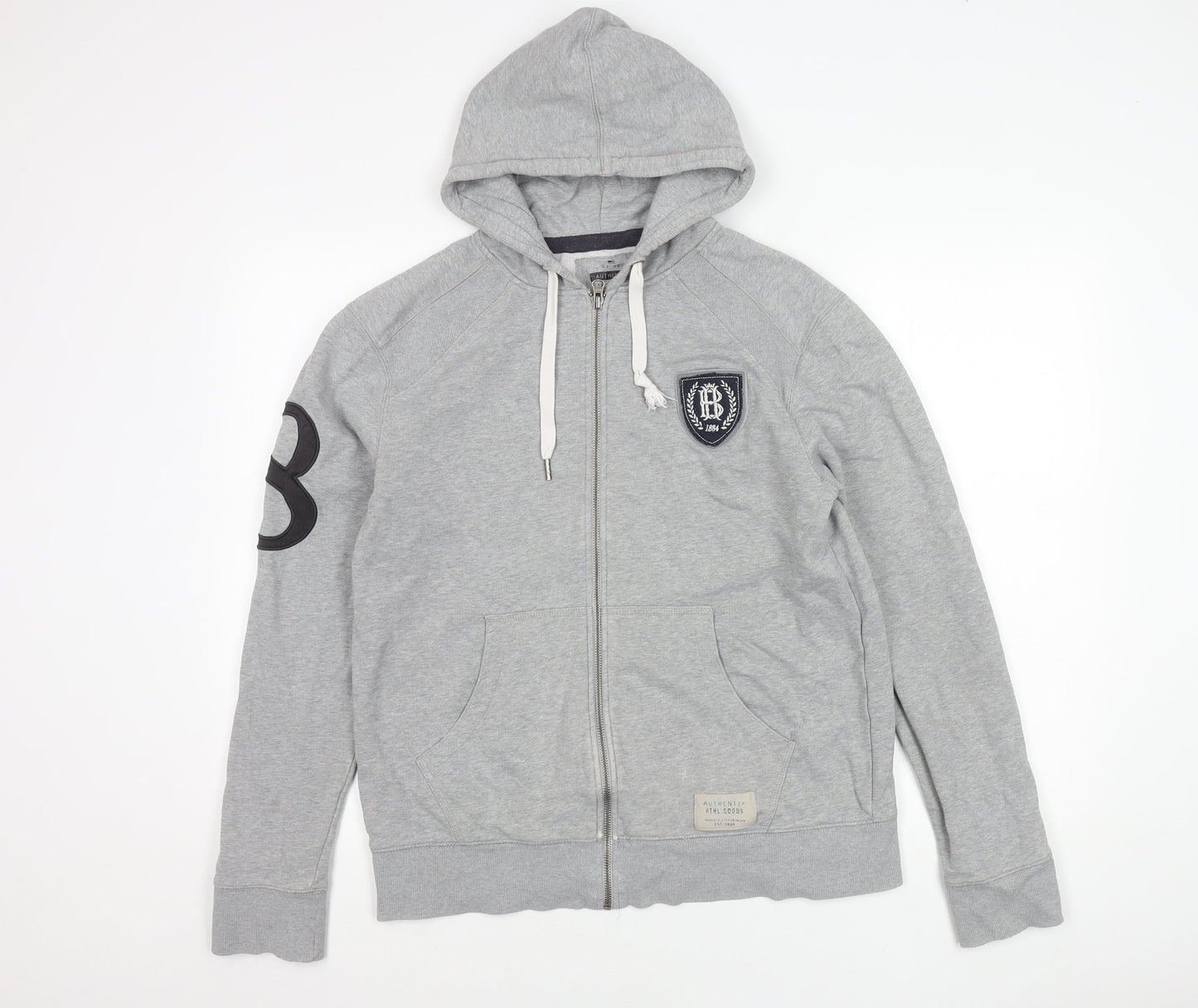 Marks and Spencer Mens Grey Medium Hooded Zip Jacket