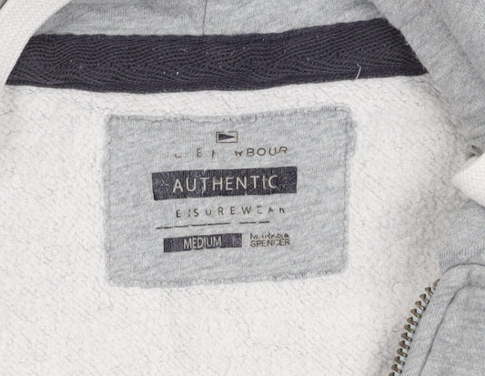 Marks and Spencer Mens Grey Medium Hooded Zip Jacket