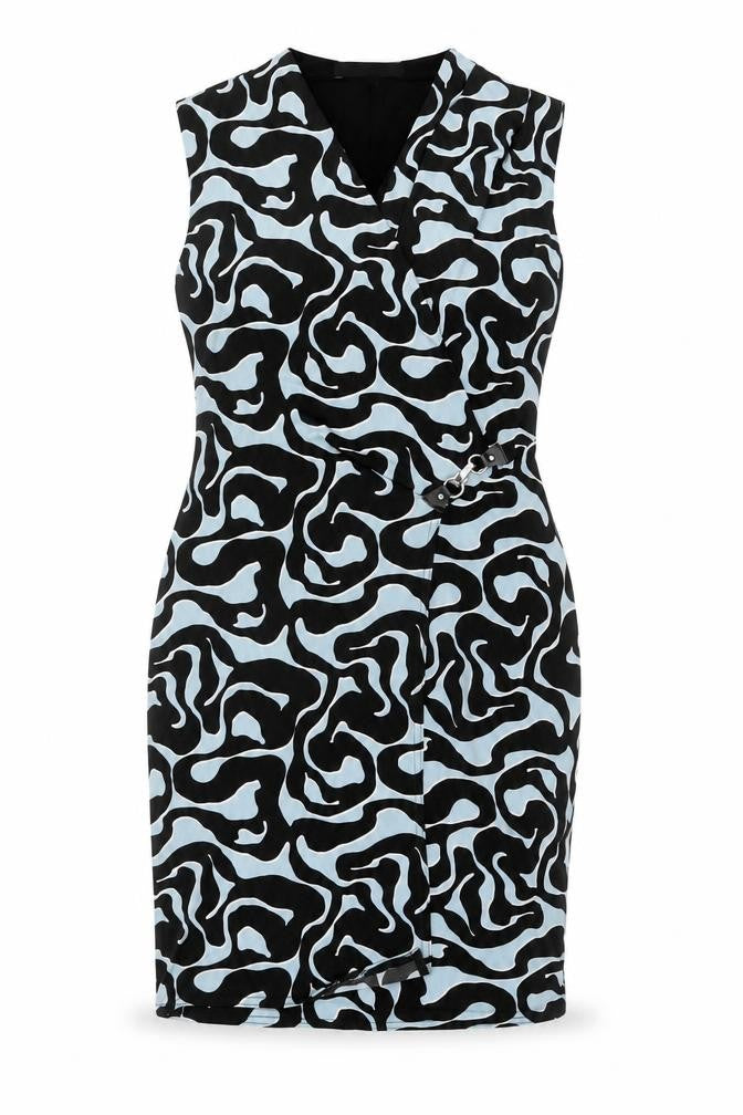 Star by Julien Macdonald Women’s Blue Black Sheath Dress Size 12