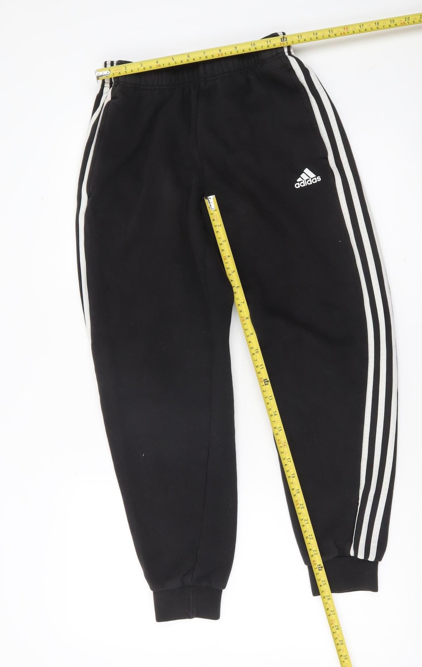 Adidas Womens Black S Sweatpants Joggers Tapered Cotton Blend