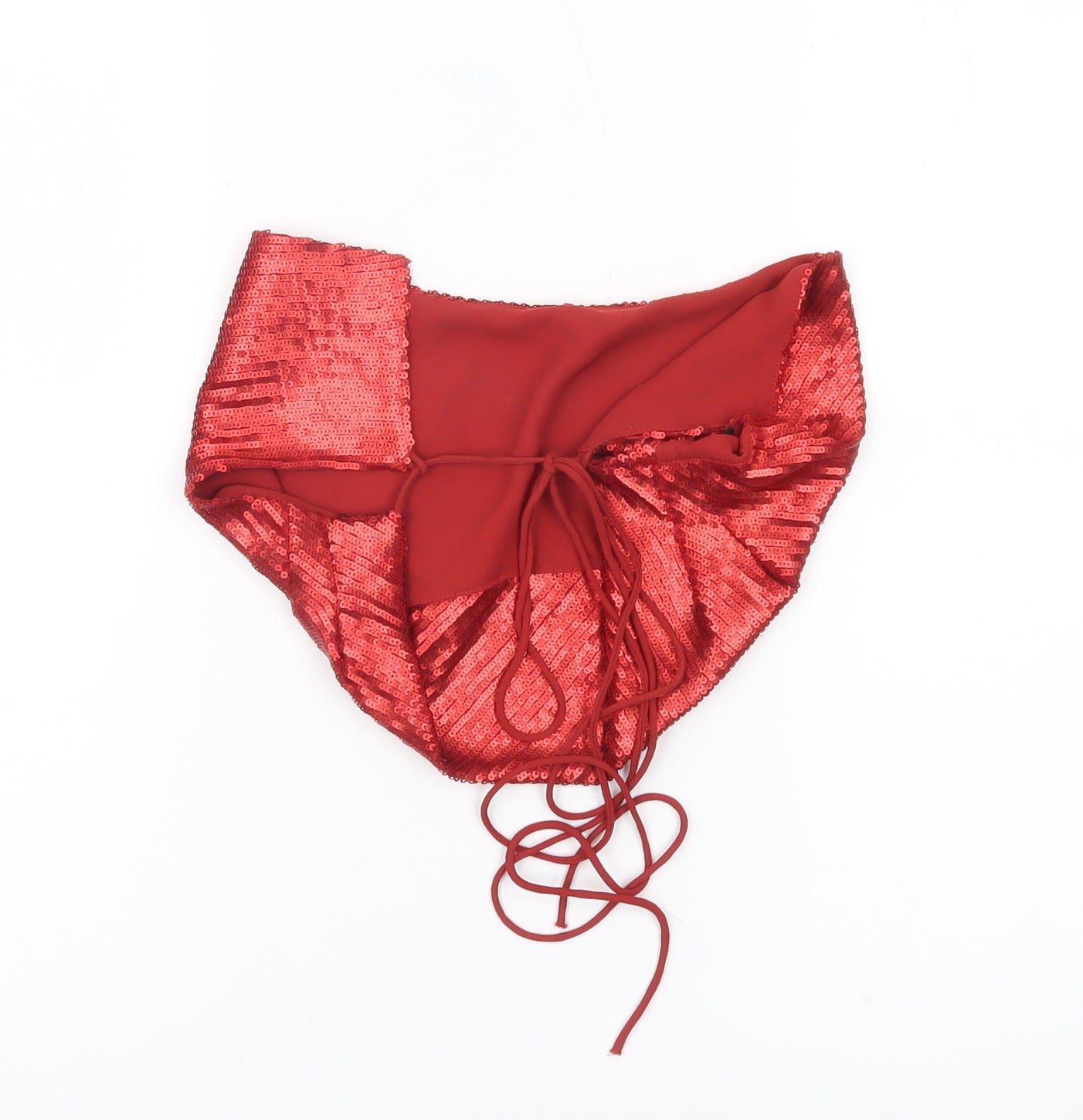 Zara Womens Red Sequin Camisole Top Size S Spaghetti Strap Party