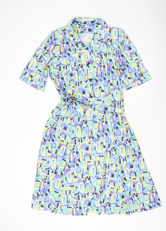 Riddella Women’s Multicoloured Geometric Shirt Dress Size 12