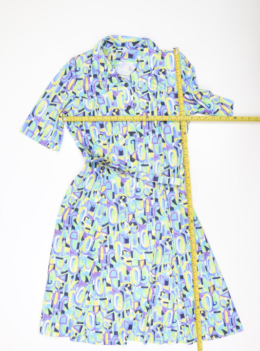 Riddella Women’s Multicoloured Geometric Shirt Dress Size 12