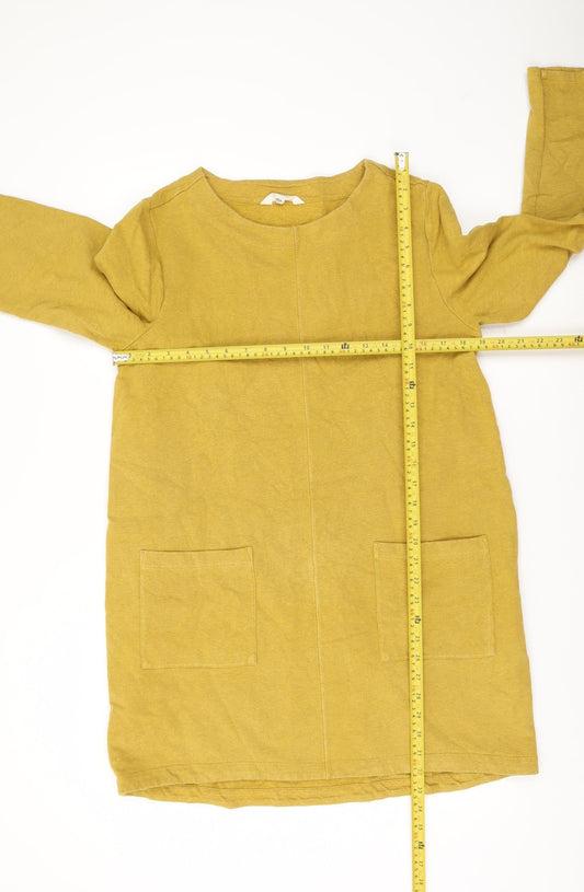 Seasalt Cornwall Womens Yellow Cotton Tunic Top Size 12