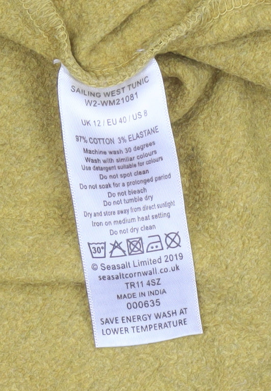 Seasalt Cornwall Womens Yellow Cotton Tunic Top Size 12