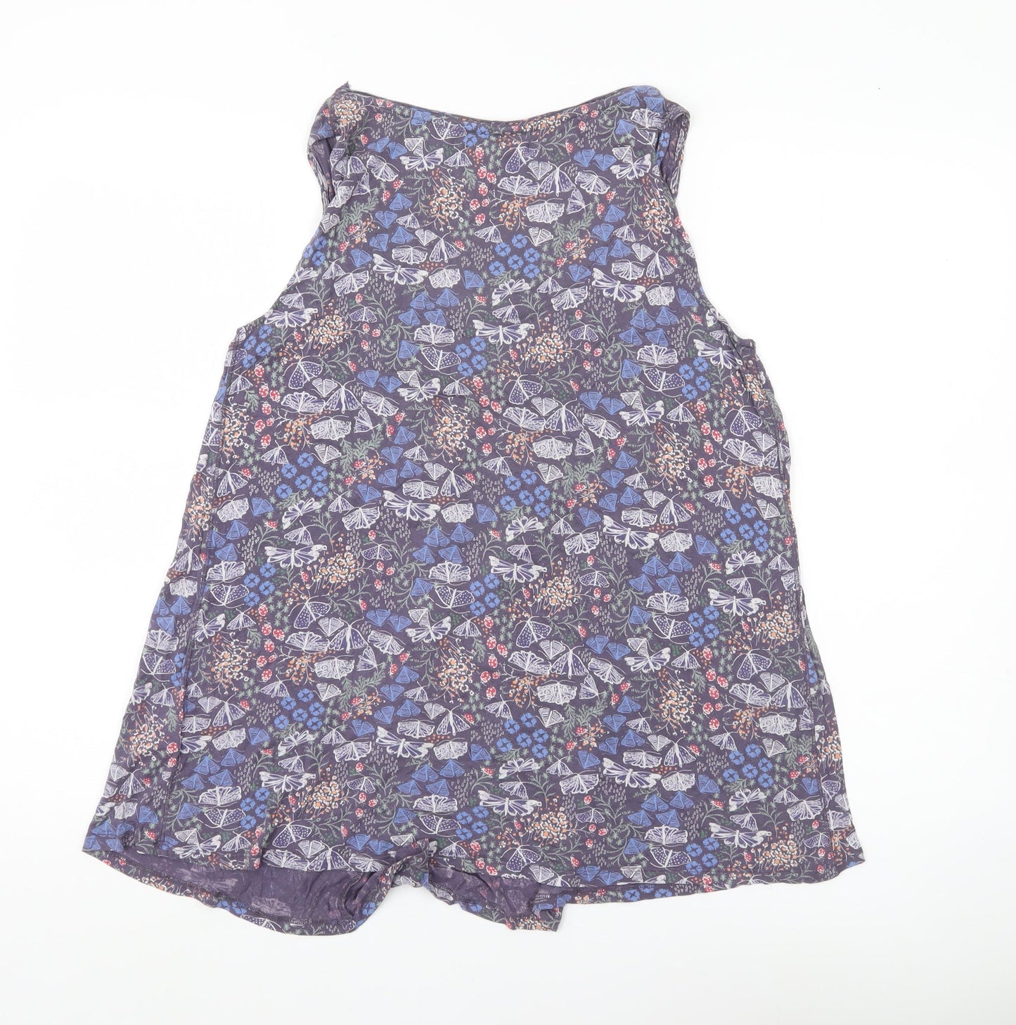 White Stuff Women’s Multicoloured Floral Butterfly Viscose Tunic Tank Top Size 12