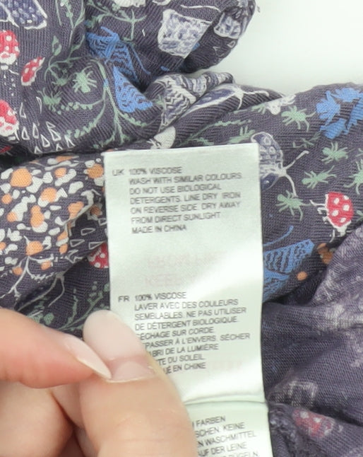 White Stuff Women’s Multicoloured Floral Butterfly Viscose Tunic Tank Top Size 12