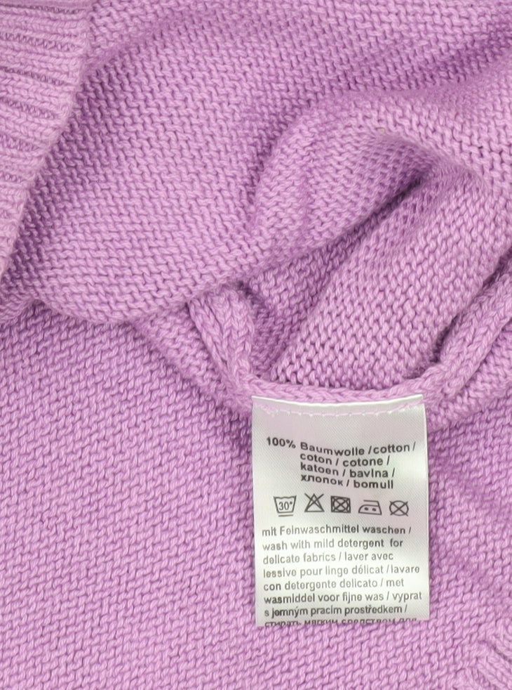 Collection L Women’s Purple Cotton Collared Zip Jumper Size 26