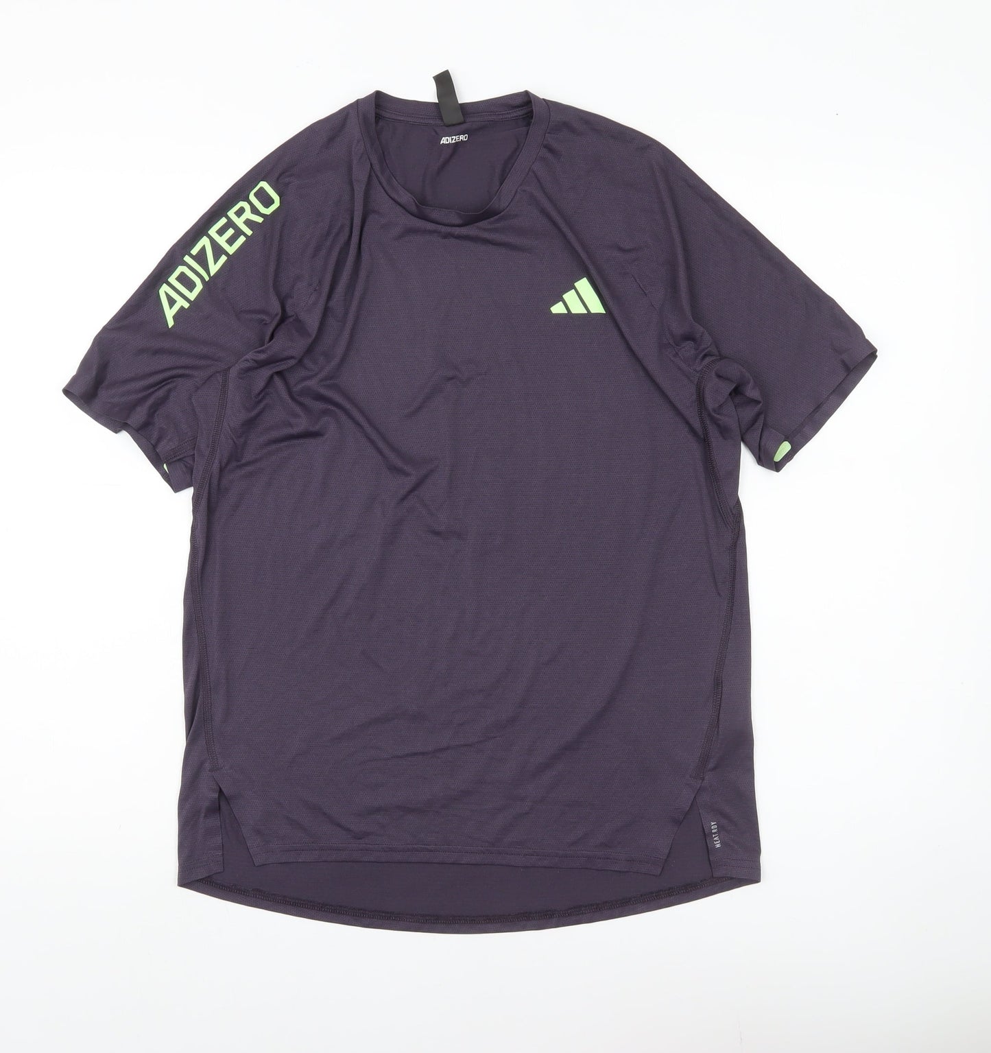 Adidas Men’s Purple Adizero Running T-Shirt M Lightweight Sports Tee