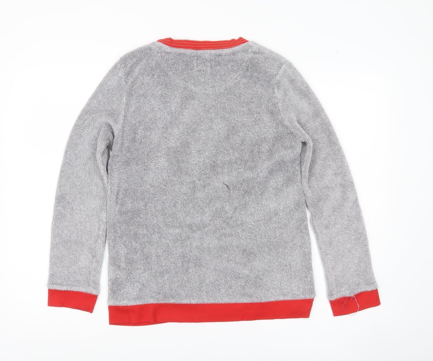 Disney Women’s Grey Mickey Mouse Fleece Pyjama Top Size 10-12