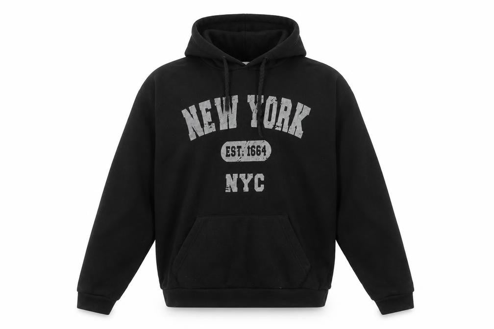 Republic Blues Men’s Black Pullover Hoodie M Graphic NYC Logo