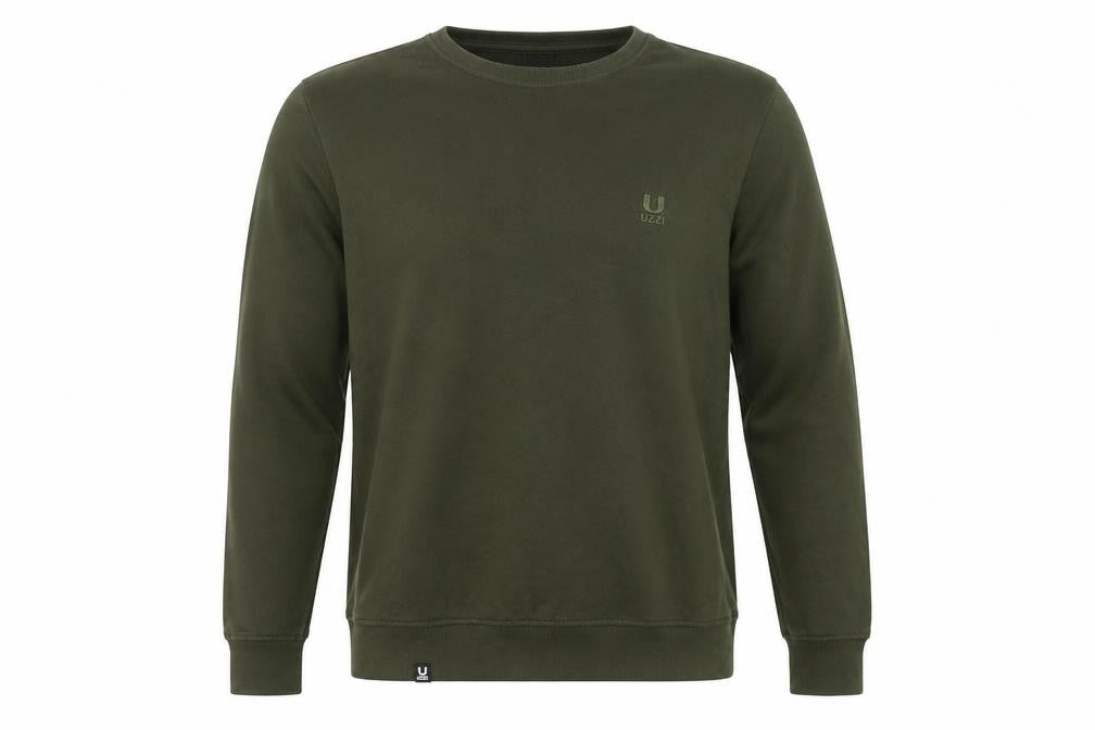 Uzzi Men’s Green Crew Neck Pullover Sweatshirt Size M