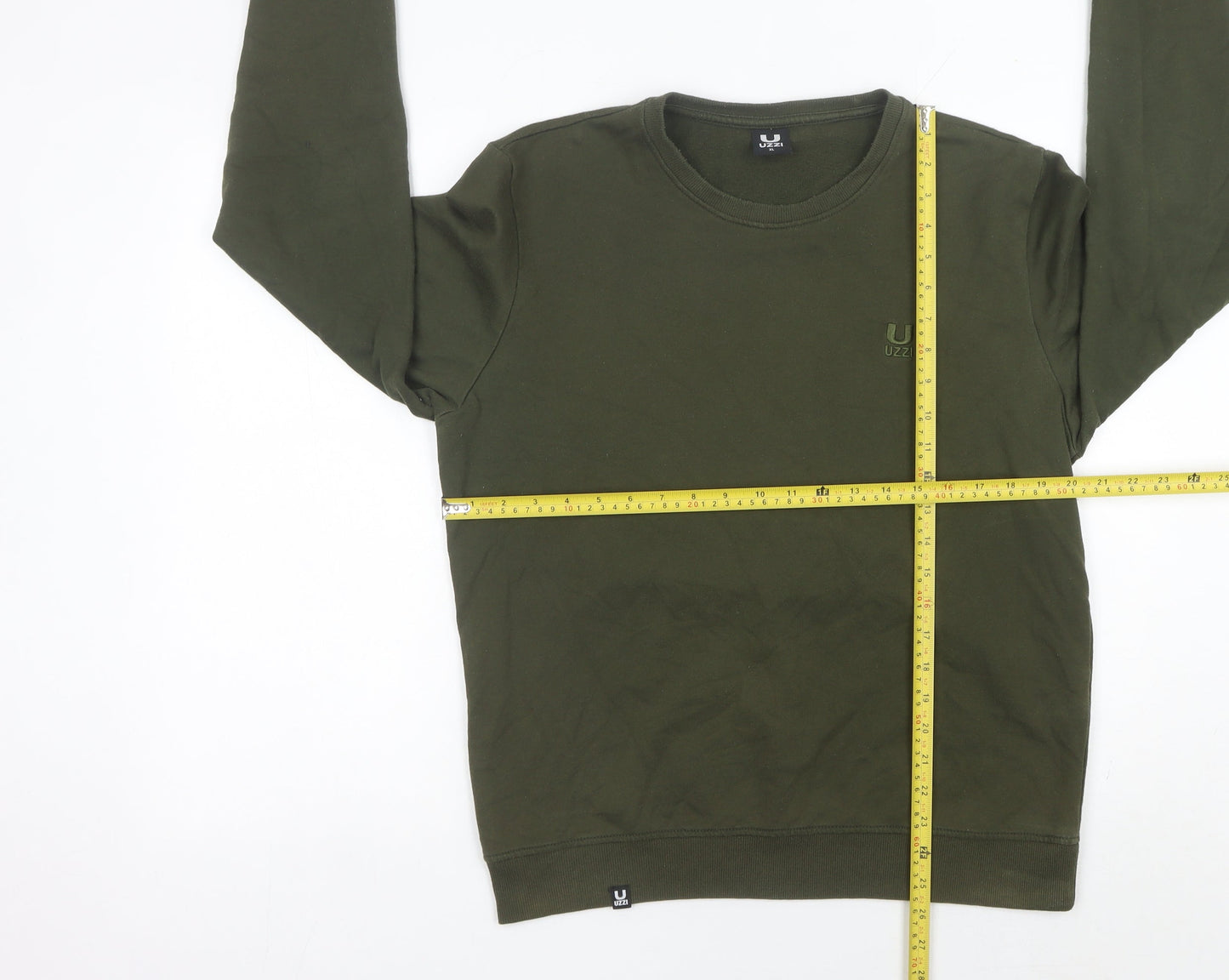 Uzzi Men’s Green Crew Neck Pullover Sweatshirt Size M