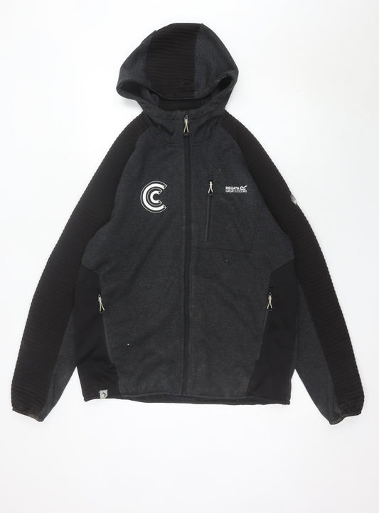 Regatta Mens Black XL Softshell Hooded Jacket Outdoor Hiking