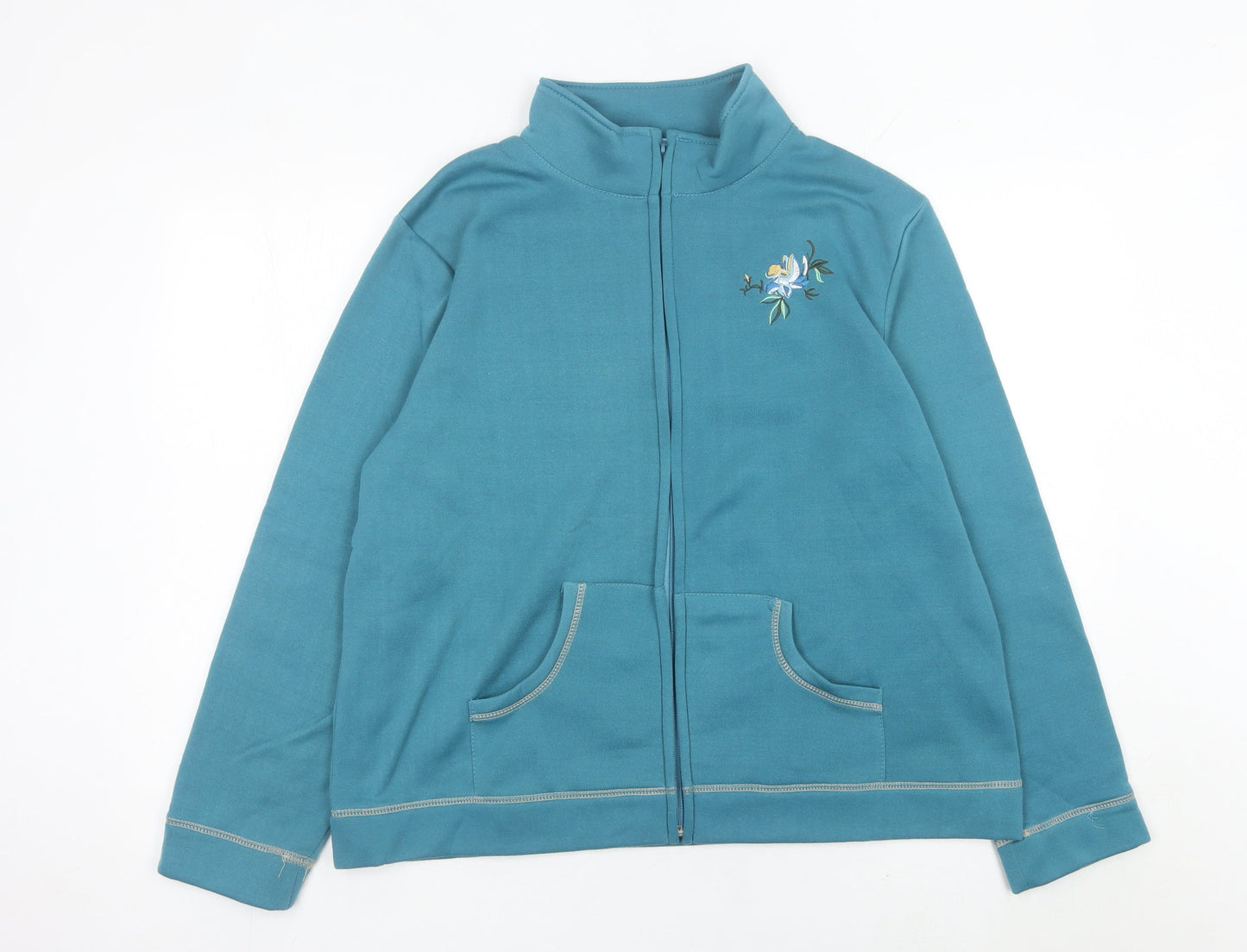 Arne de Lancy Womens Blue Track Jacket Size 18 Full Zip Polyester