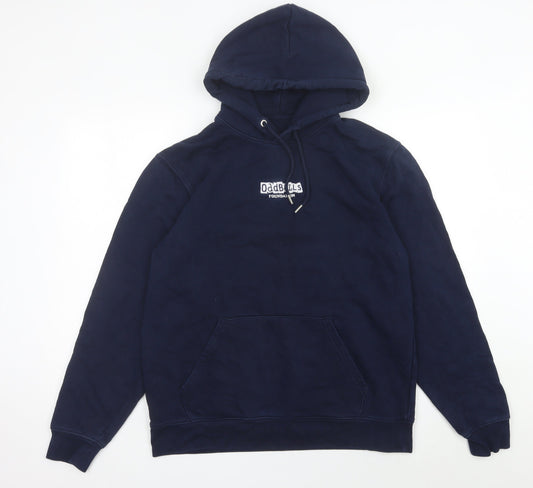 Stanley/Stella Mens Blue Pullover Hoodie XL with Logo and Pockets