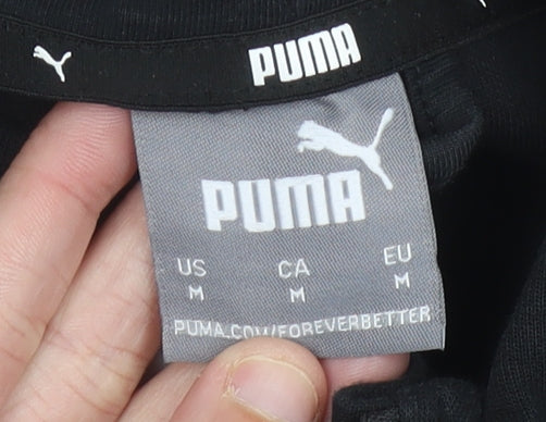 Puma Men’s Black Pullover Hoodie M 1/4 Zip Regular Fit Sportswear