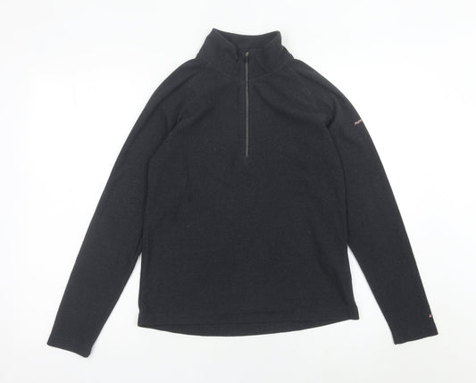 Trespass Womens Black UK 10 Small 1/2 Zip Fleece Sweatshirt