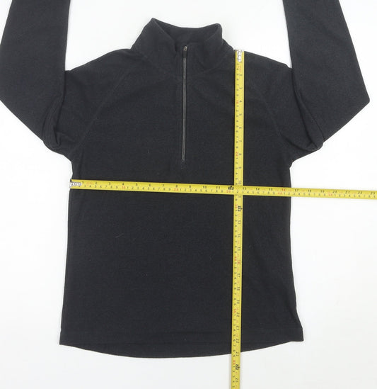 Trespass Womens Black UK 10 Small 1/2 Zip Fleece Sweatshirt