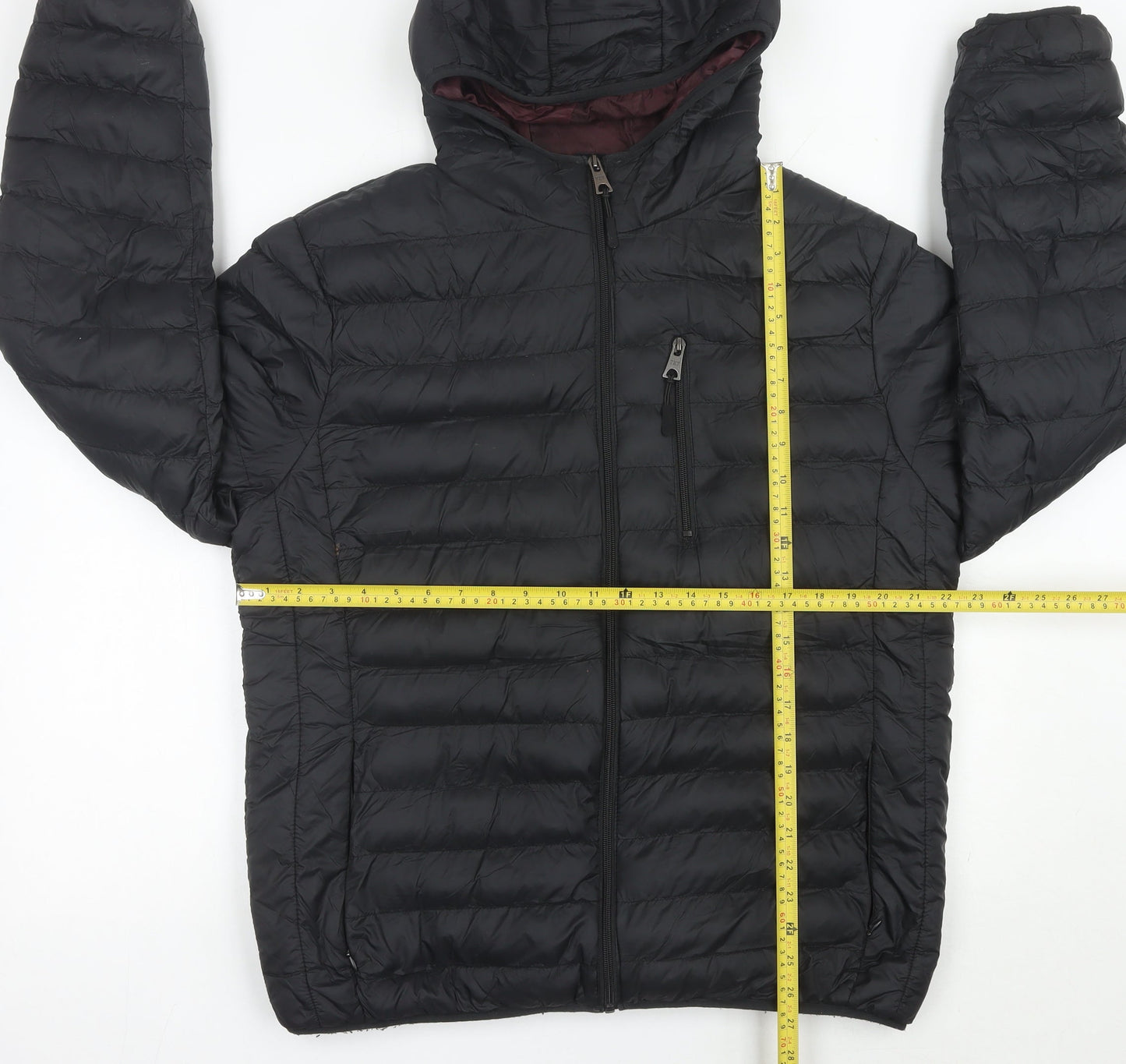 Tokyo Laundry Men's Black L Puffer Jacket Hooded Insulated