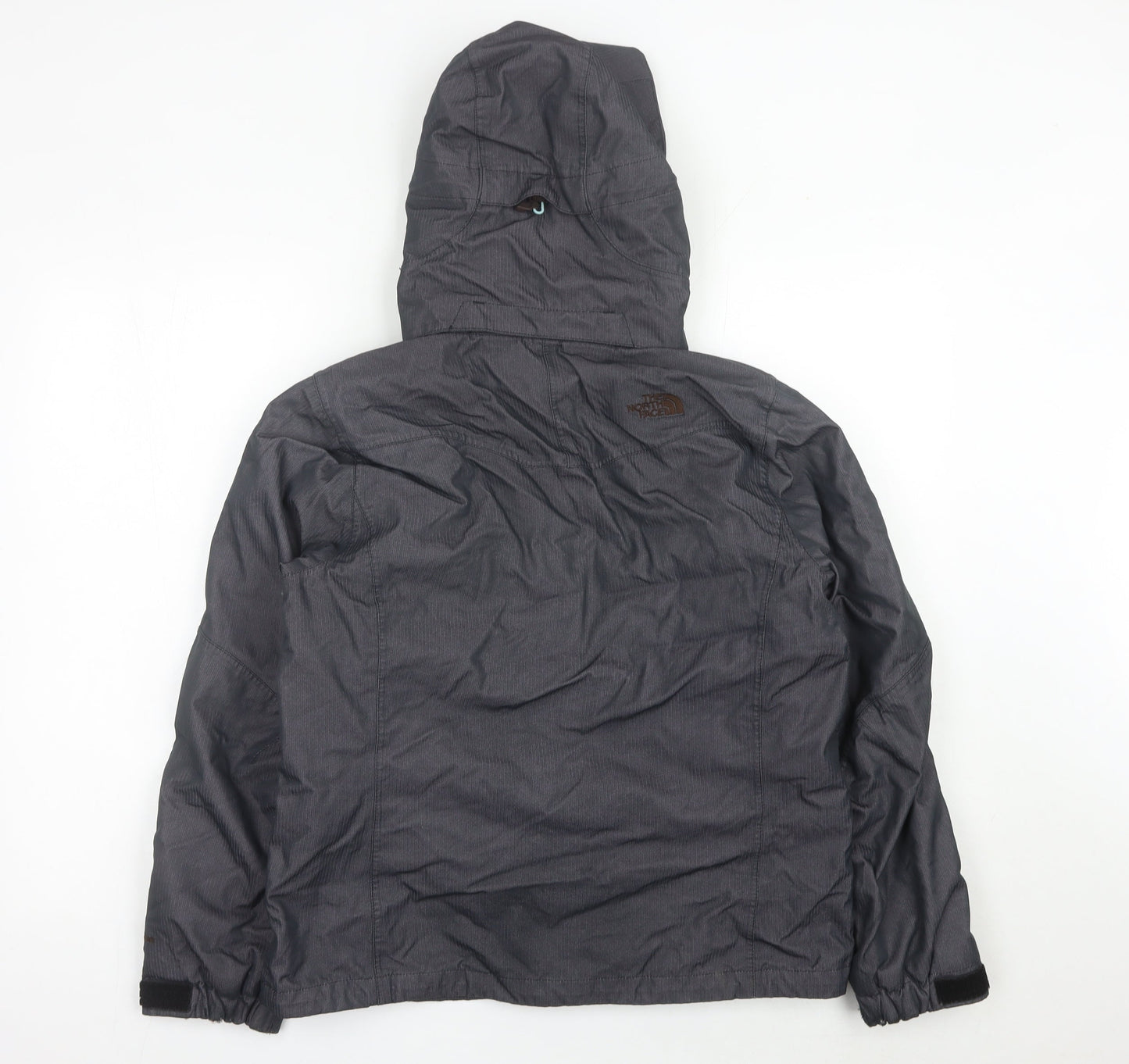 The North Face Womens Grey Hooded Parka Jacket Size S Waterproof