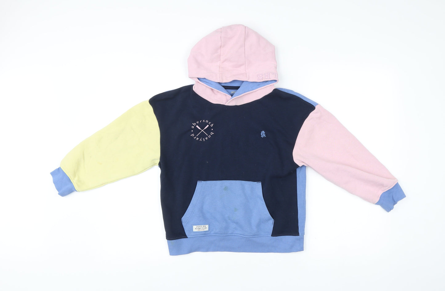 Joules Girls Multicoloured Hoodie 8 Years Pullover Colourblock Casual