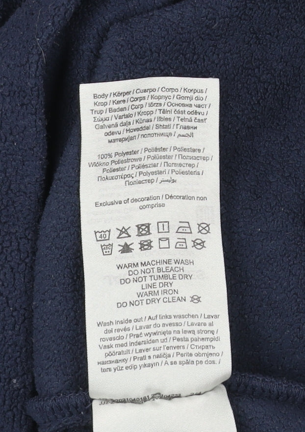 Jack & Jones Mens Blue Small Fleece Half Zip Jacket Regular Fit