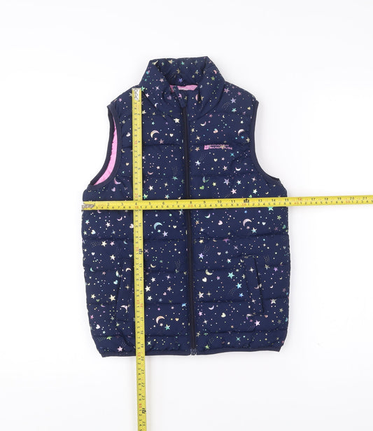 Mountain Warehouse Girls Blue 7-8 Yrs Sleeveless Puffer Waistcoat