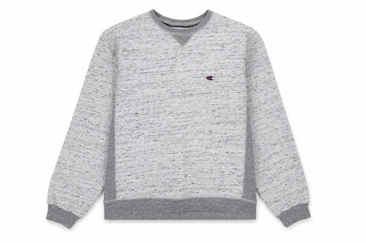 Champion Womens Grey Medium Pullover Sweatshirt Vintage Logo V-Neck