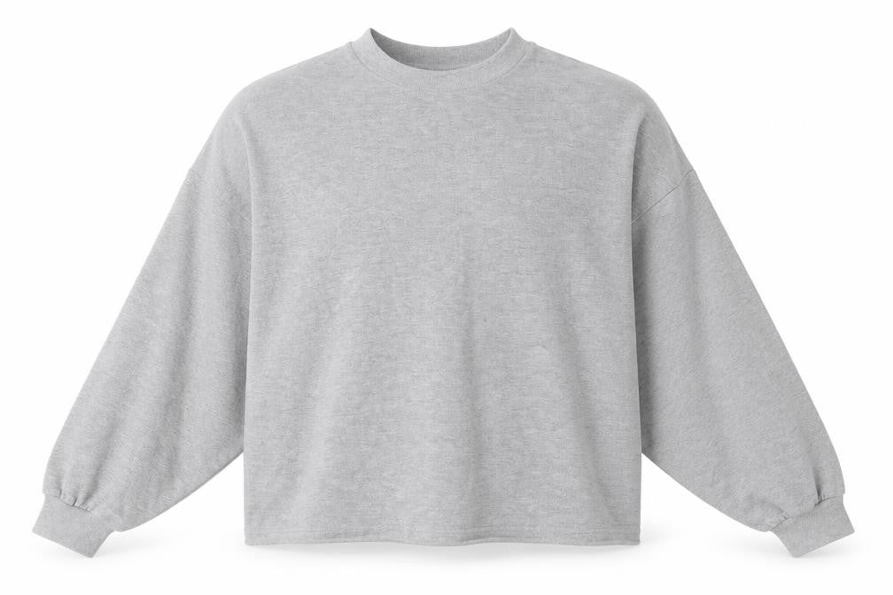 Front view of ASOS Design Men’s Grey XS Crew Neck Pullover Sweatshirt