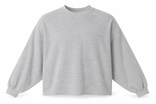Front view of ASOS Design Men’s Grey XS Crew Neck Pullover Sweatshirt