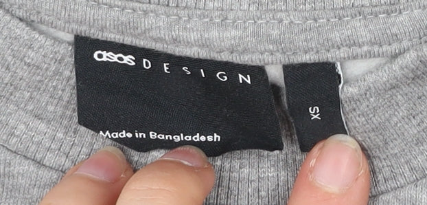 ASOS Design Men’s Grey XS Crew Neck Pullover Sweatshirt
