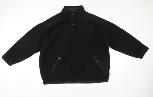 Patagonia Men’s Black XL Fleece Snap Jacket Outdoor Hiking