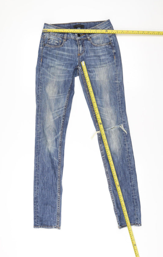 Firetrap Women’s Blue Tapered Slim Fit Distressed Jeans Size 25