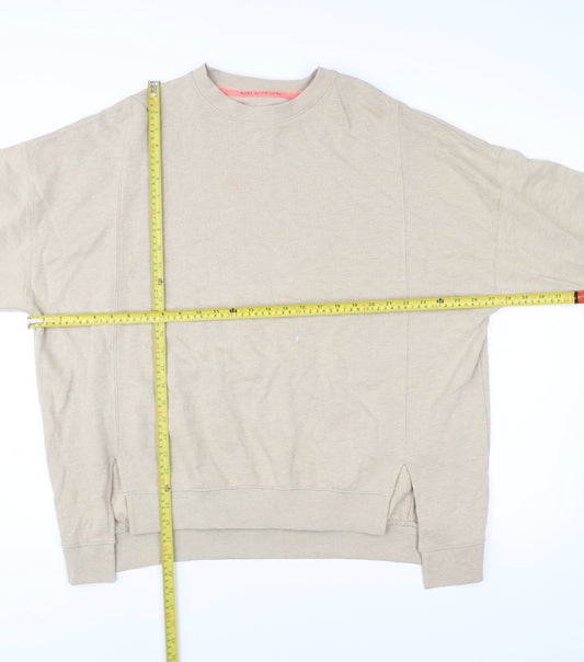 River Island Men’s Beige Relaxed Fit Crew Neck Sweatshirt Size M