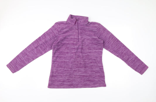 Mountain Warehouse Womens Purple Size 14 Fleece 1/4 Zip Jacket