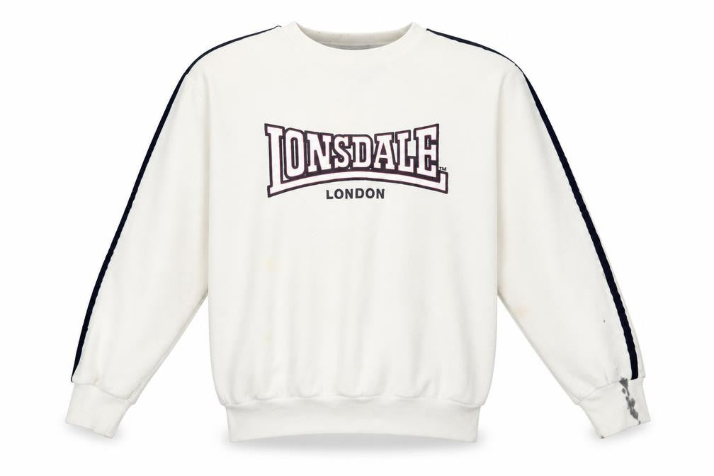 Lonsdale Boys White Sweatshirt 11-12 Years Crew Neck Pullover Logo