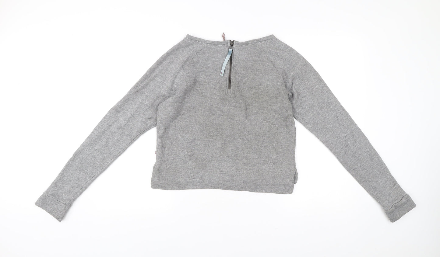 Sweaty Betty Women Grey Small Pullover Sweatshirt Zip Activewear