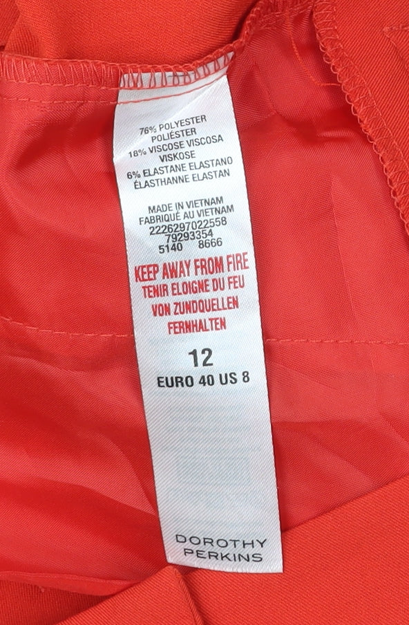 Dorothy Perkins Women’s Red Slim Fit Trousers UK 12 Workwear