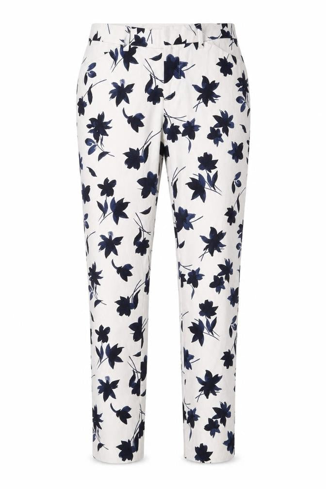 Gap Womens White Floral Skinny Ankle Trousers Size 10