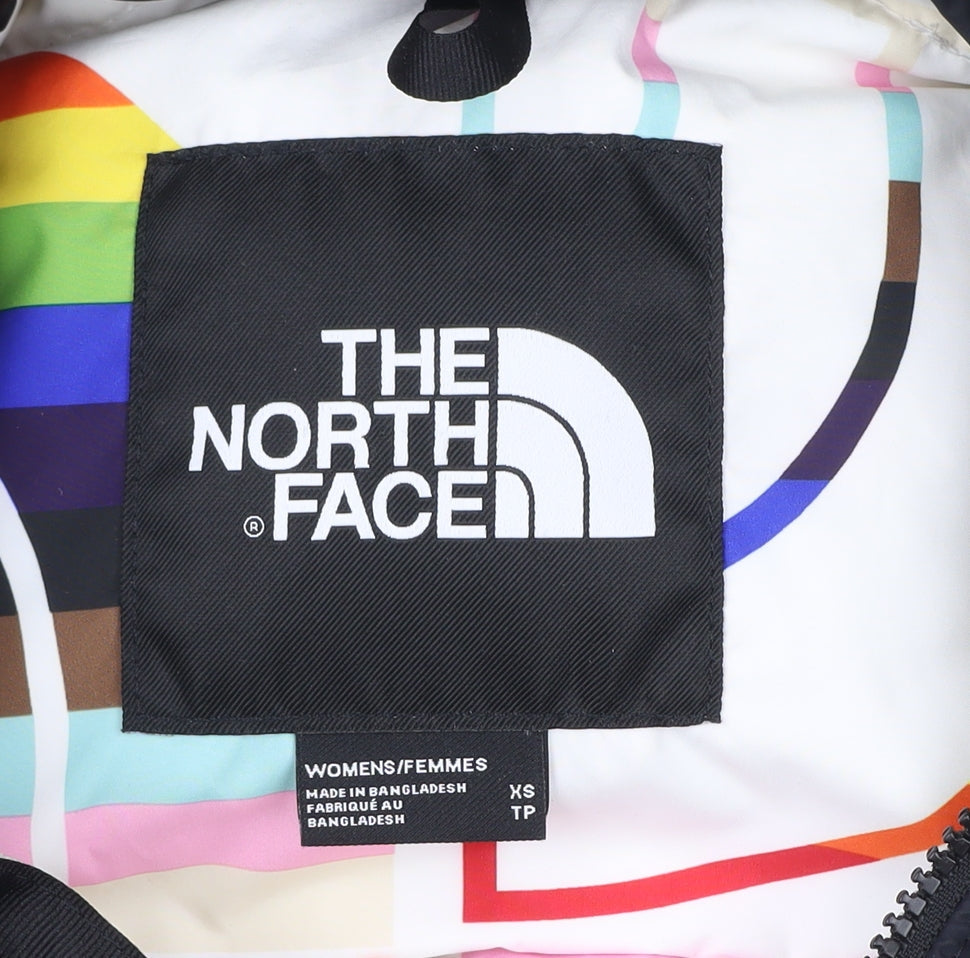 The North Face 1996 Retro Nuptse Pride Womens White XS Puffer Jacket Down Insulated Outdoor Coat